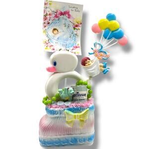 Kitschy Baby Duckie Centerpiece - Assemblage Diorama Decor